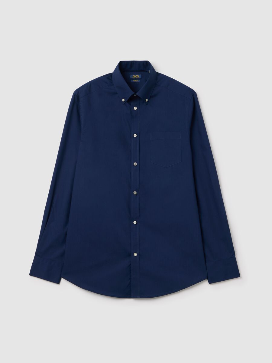 Regular-fit easy-iron shirt with button-down collar_4