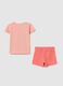 Girls&rsquo; pink outfit in 100% cotton with regular fit_1