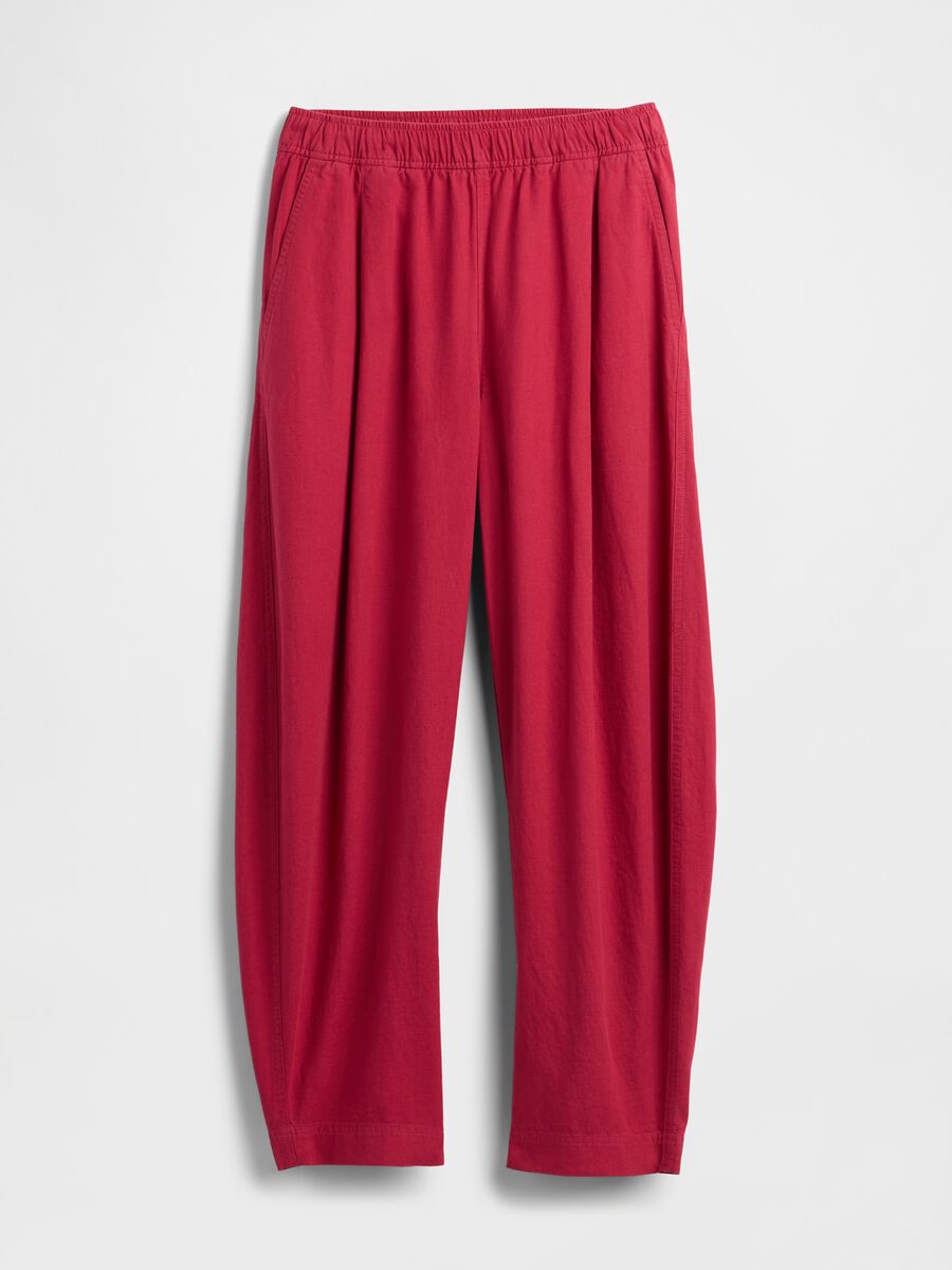 Linen-blend palazzo trousers_4