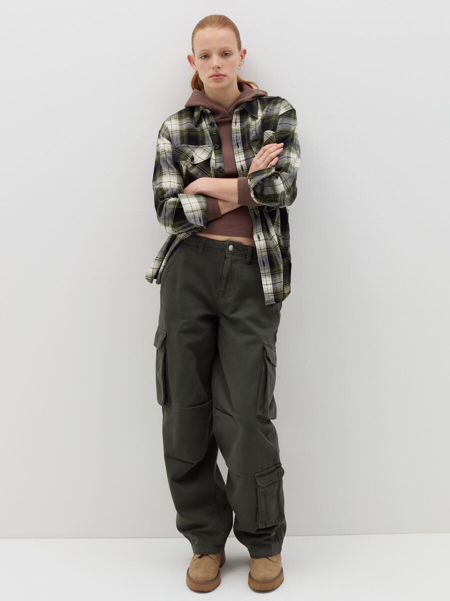 Flannel shirt with check pattern_1