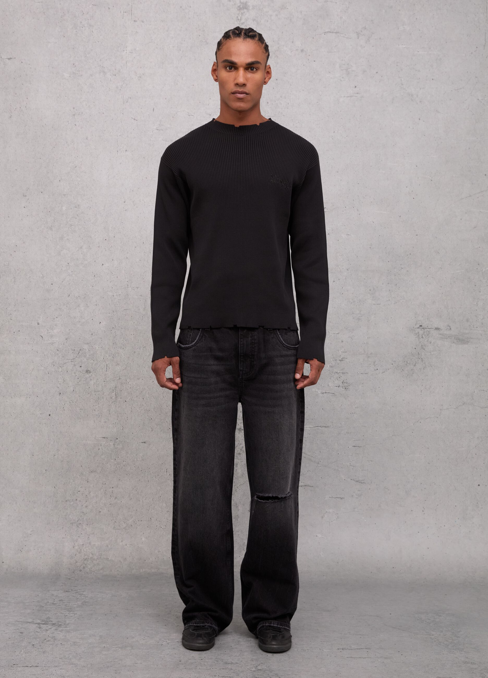 Baggy Denim Washed Black