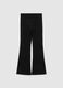 Treggings flare da ragazza in misto cotone elasticizzato nero_4