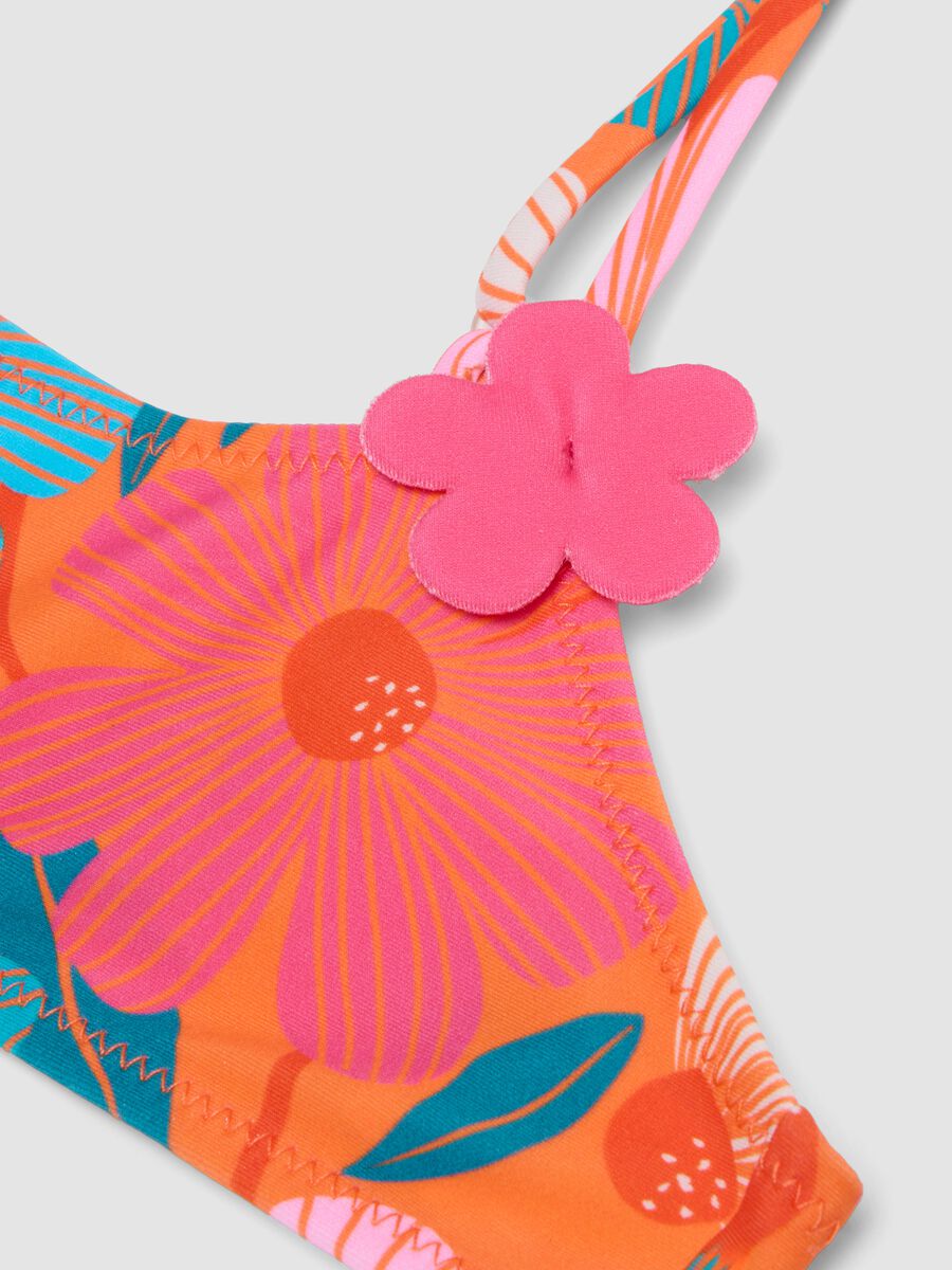 Girls&rsquo; multicolour floral print bikini_2