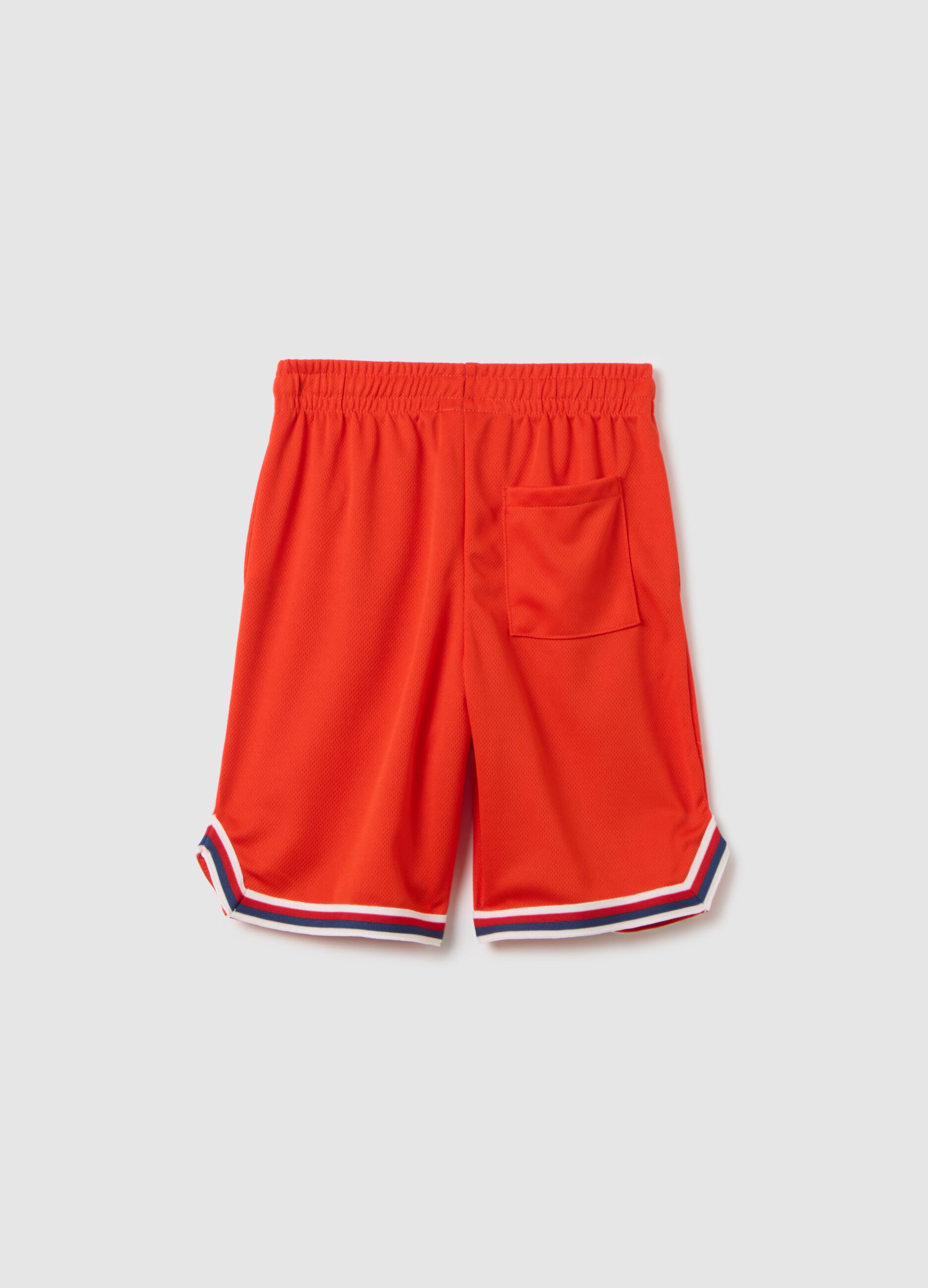OVS Kids Red Mesh Shorts with Elastic Waist