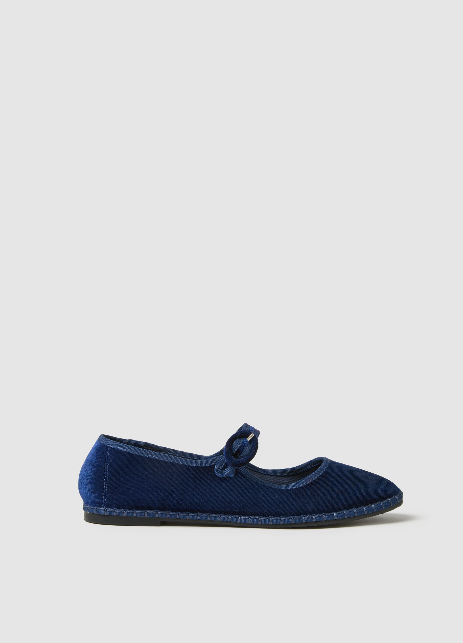 Blue Ballet Flats