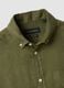 Green pure linen shirt with button-down collar, regular fit_5