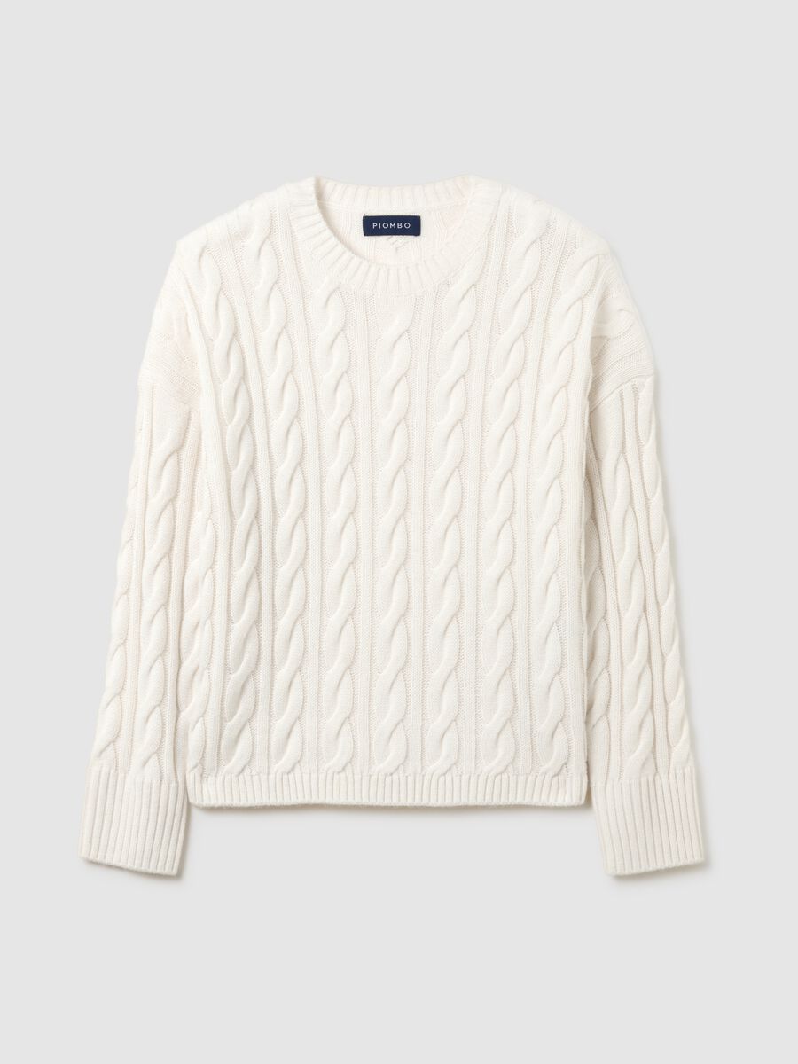 White Wool Blend Sweater_4