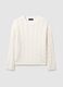 Maglione in misto lana bianco regular fit_4