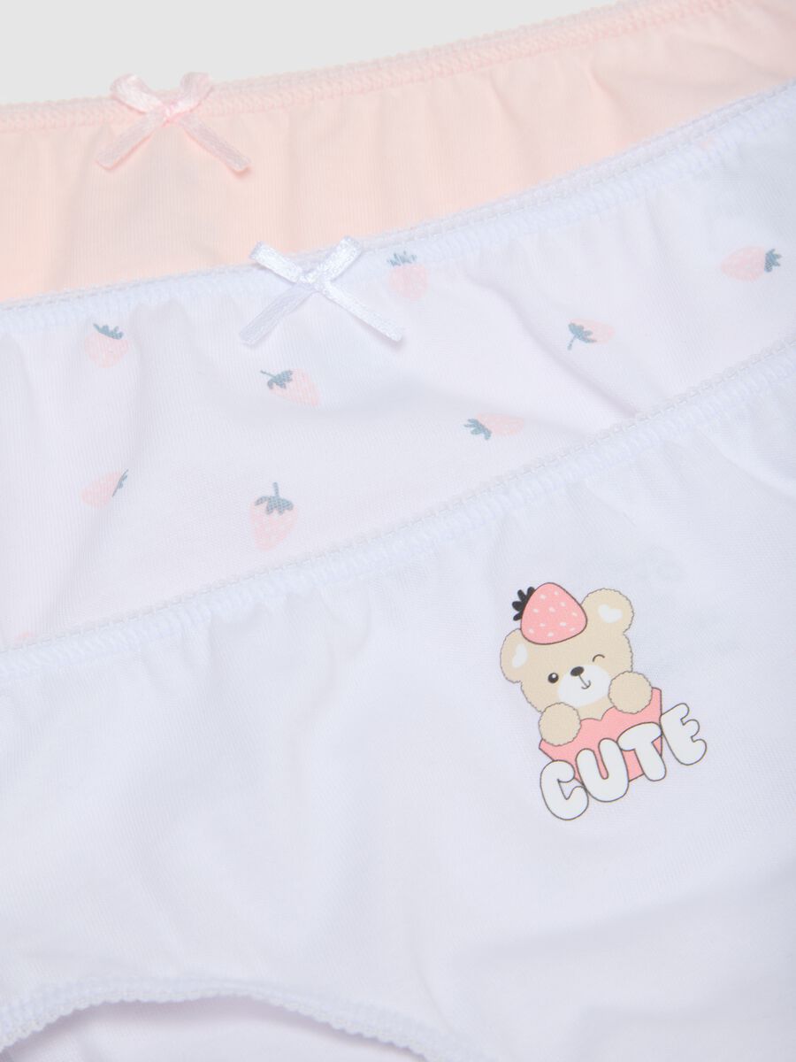 Girls' Multicolour Pure Cotton Knicker Multipack_2