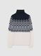 Multicolour turtleneck sweater regular fit with jacquard pattern_4