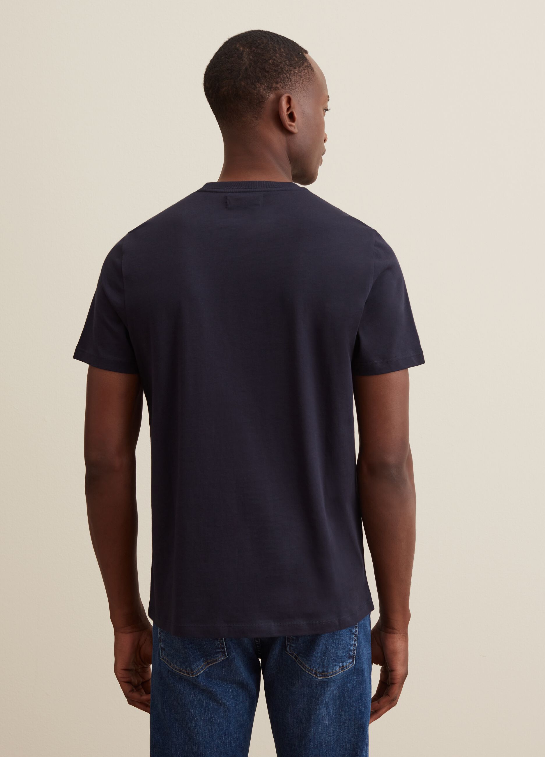 T-shirt in cotone Supima con scollo rotondo