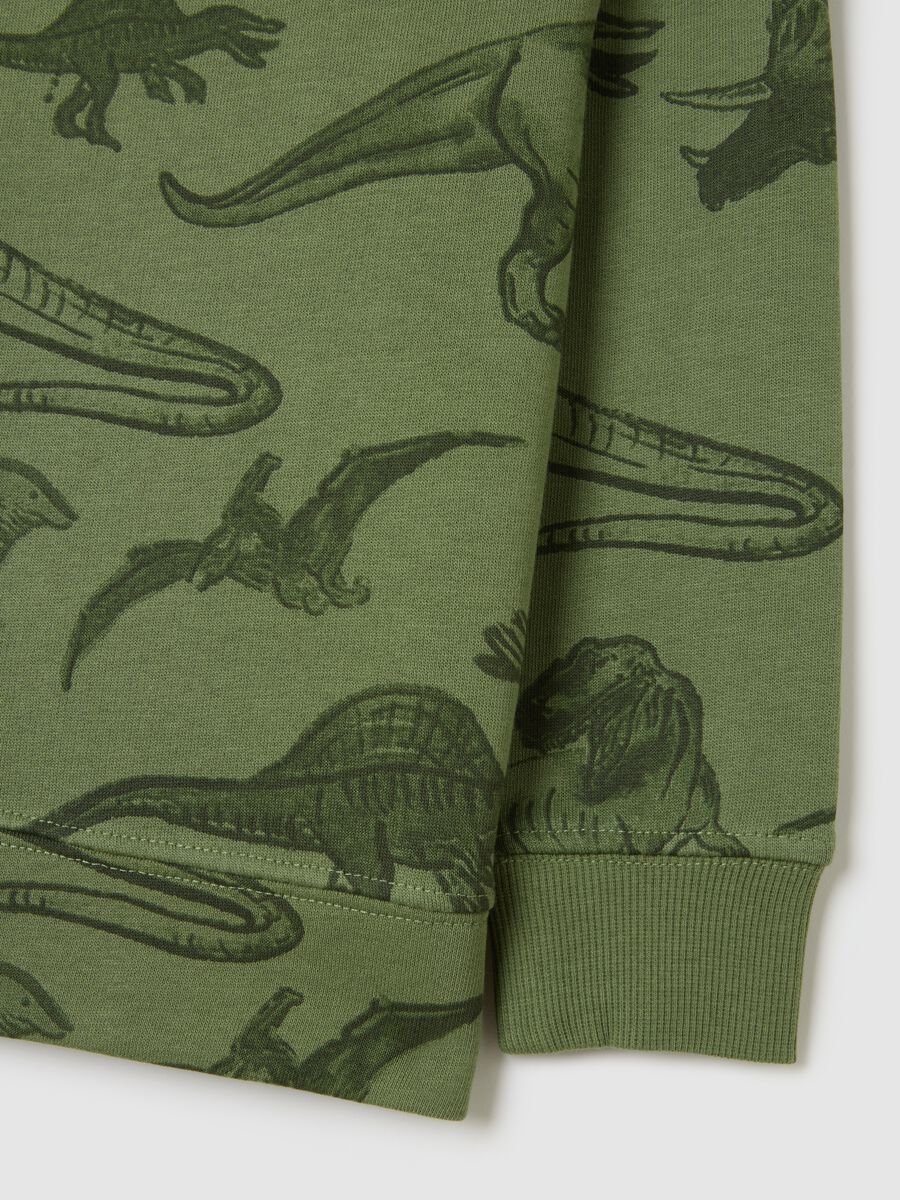 Child's oversized fit green pure cotton sweatshirt_3