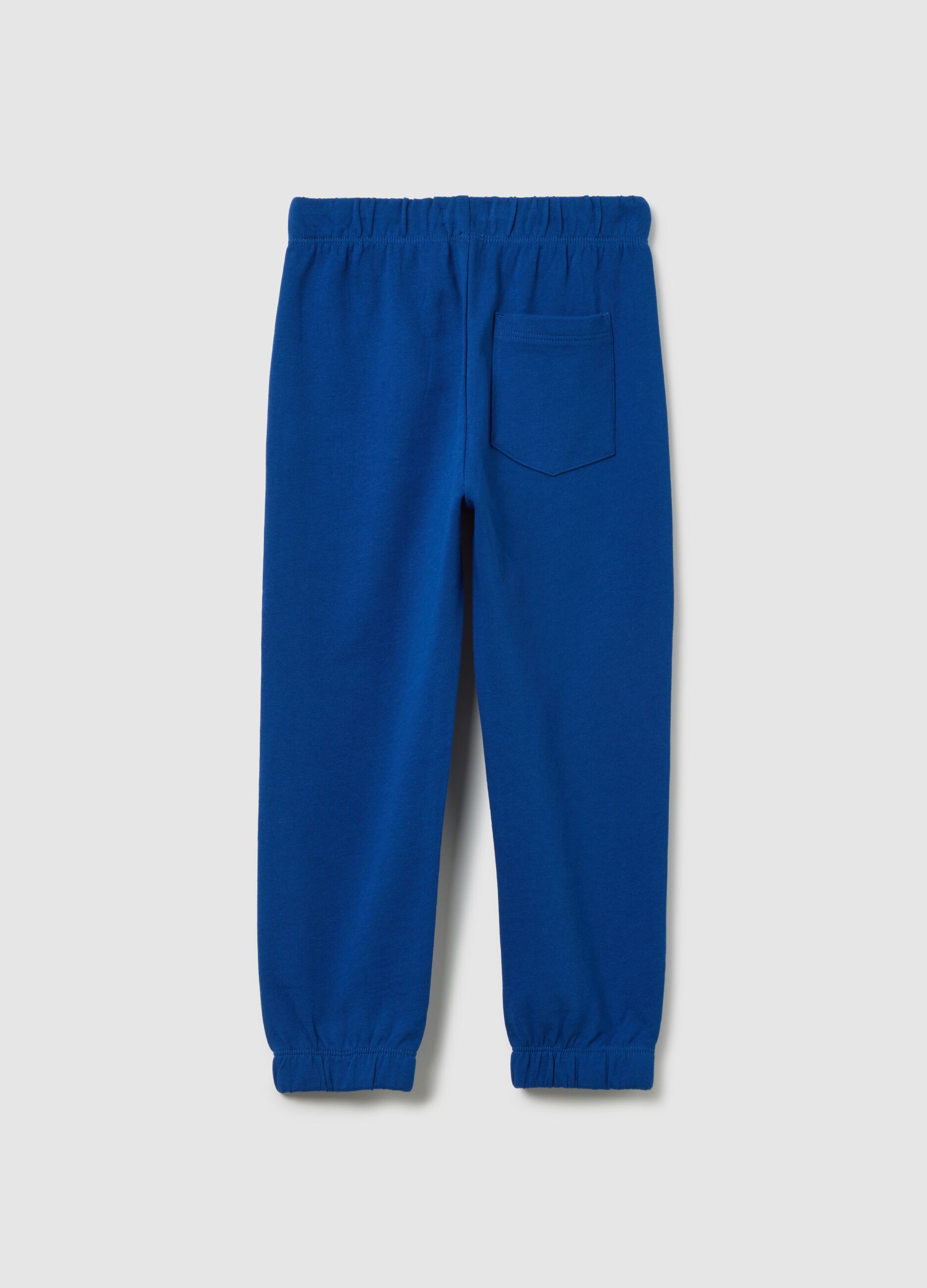 Children's pure cotton blue jogger trousers regular fit