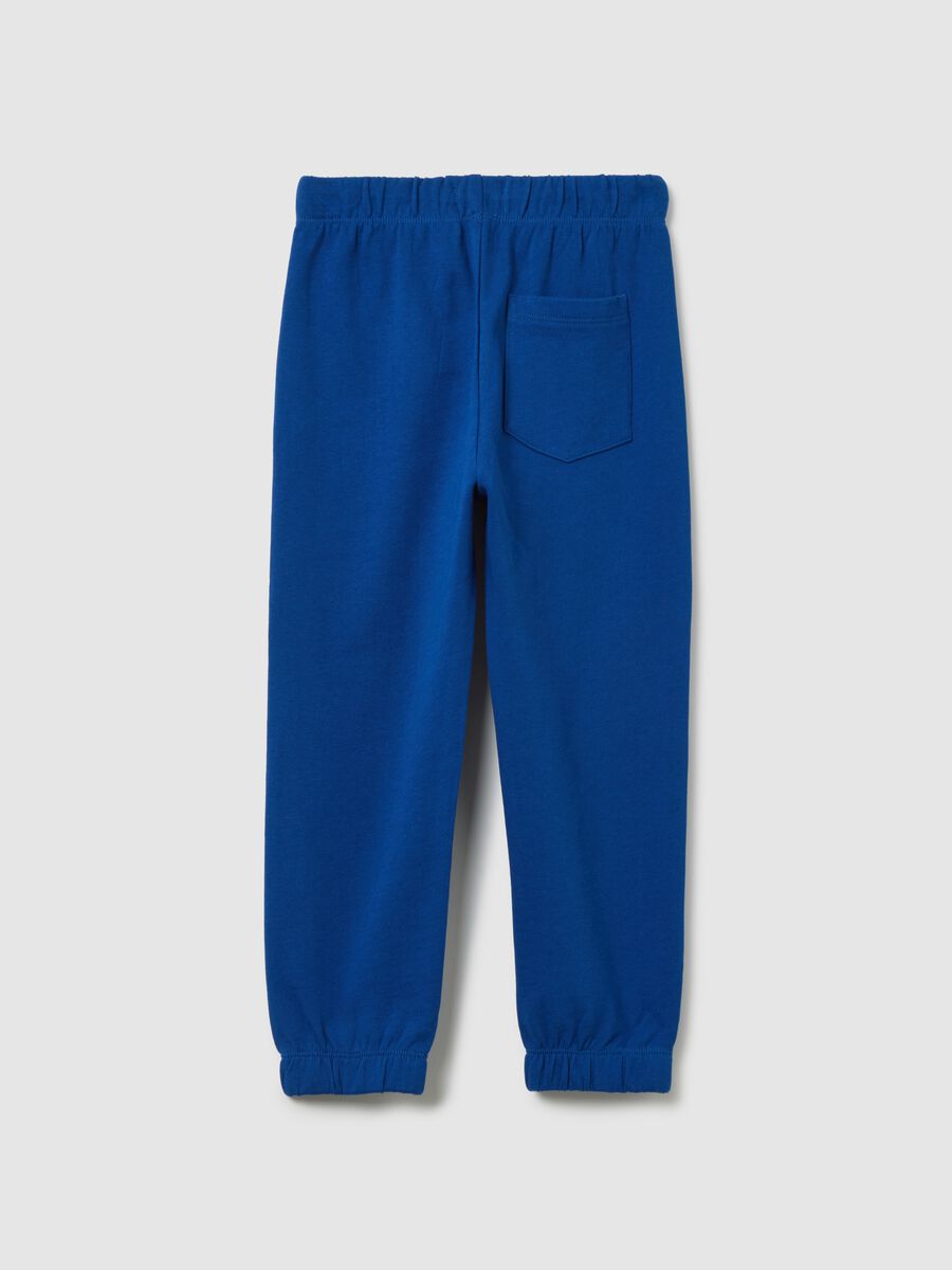 Children's pure cotton blue jogger trousers regular fit_1