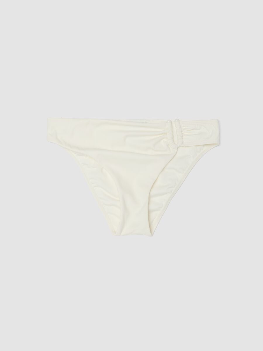 Slip bikini bianco in tessuto elasticizzato_4