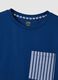 Blue pure organic cotton nightshirt with chest pocket_5