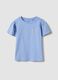 T-shirt in puro cotone azzurra da bambina regular fit con stella_0