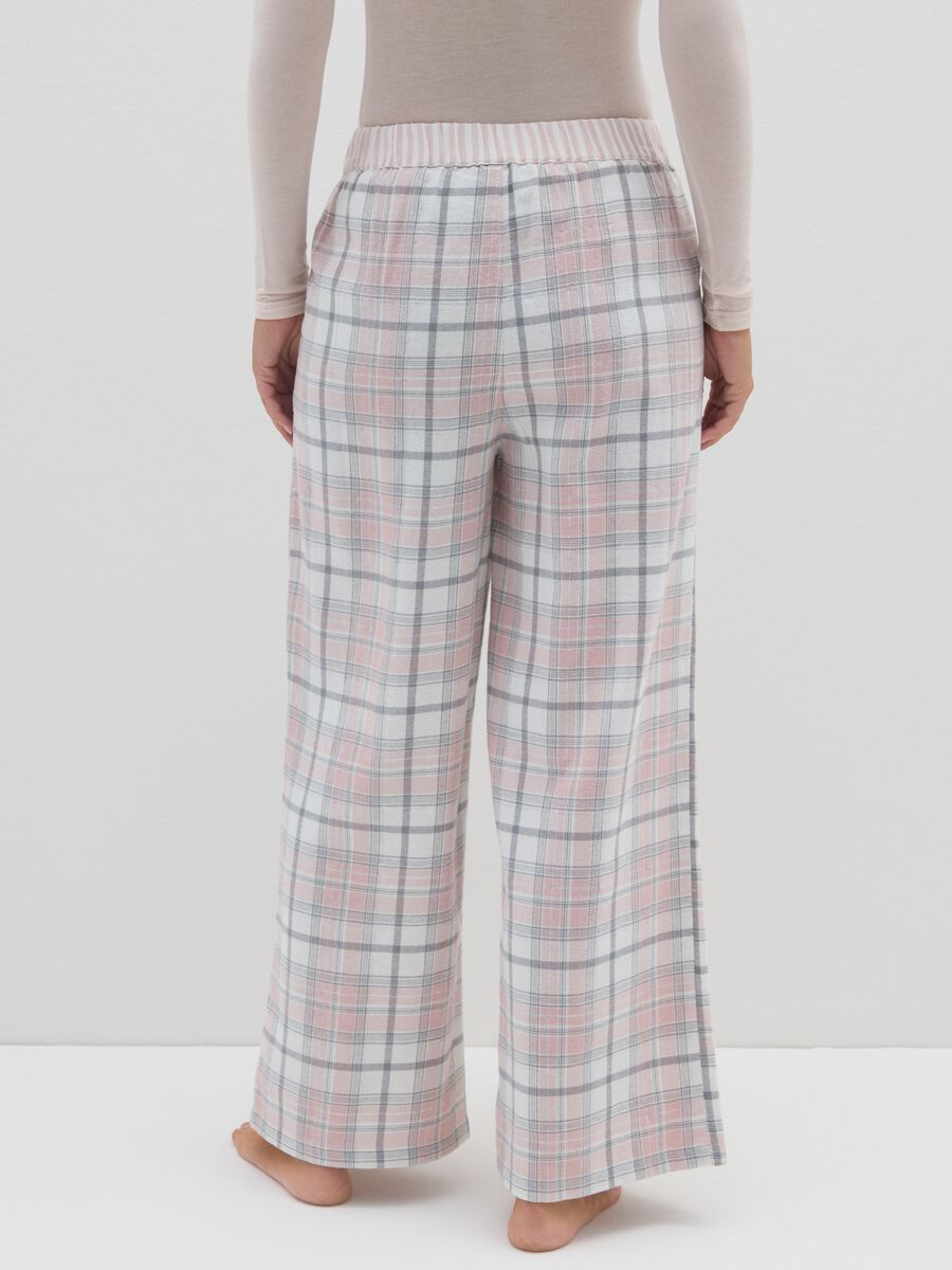Pantaloni pigiama in misto cotone multicolor regular fit_2