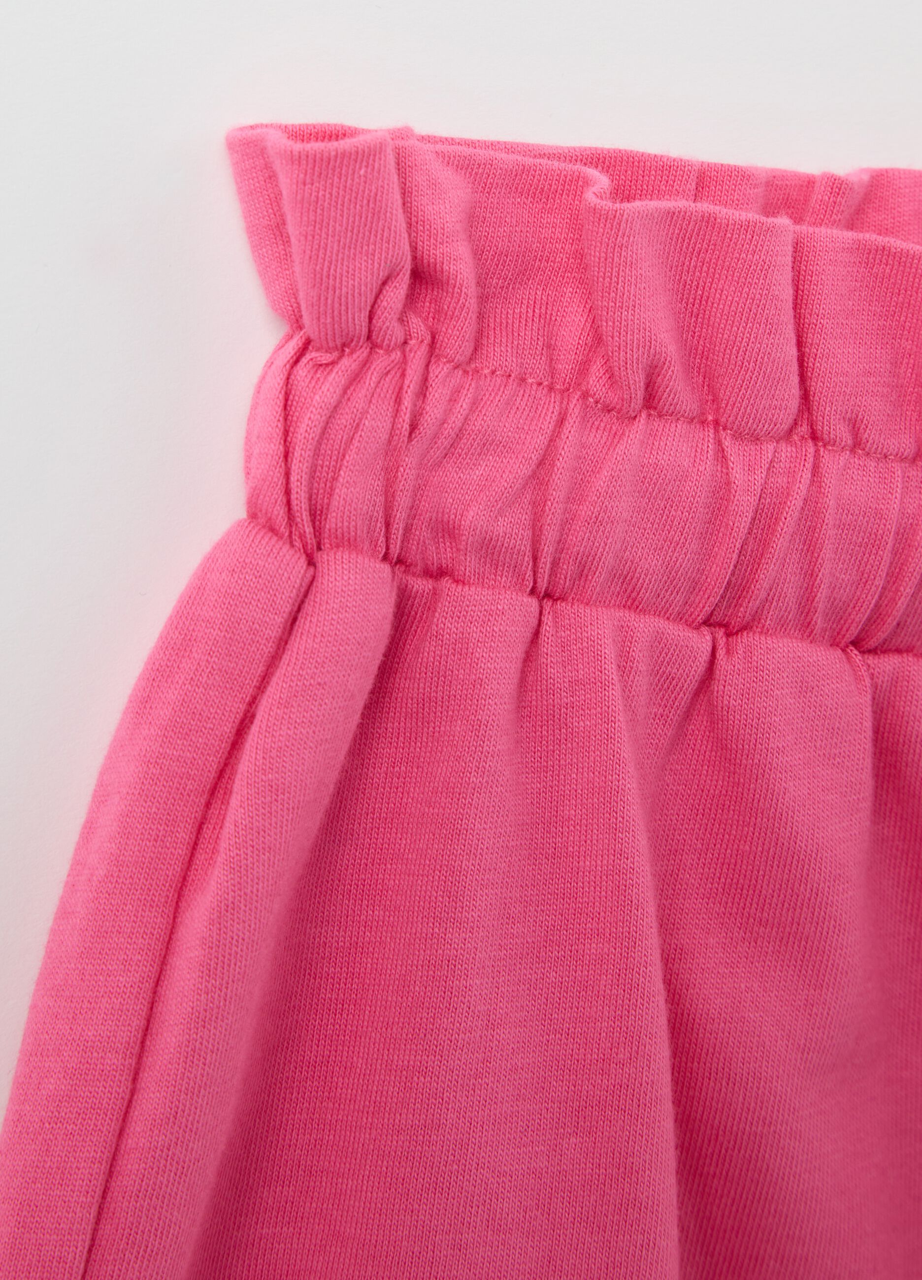 Girls’ pink shorts in 100% cotton with regular fit