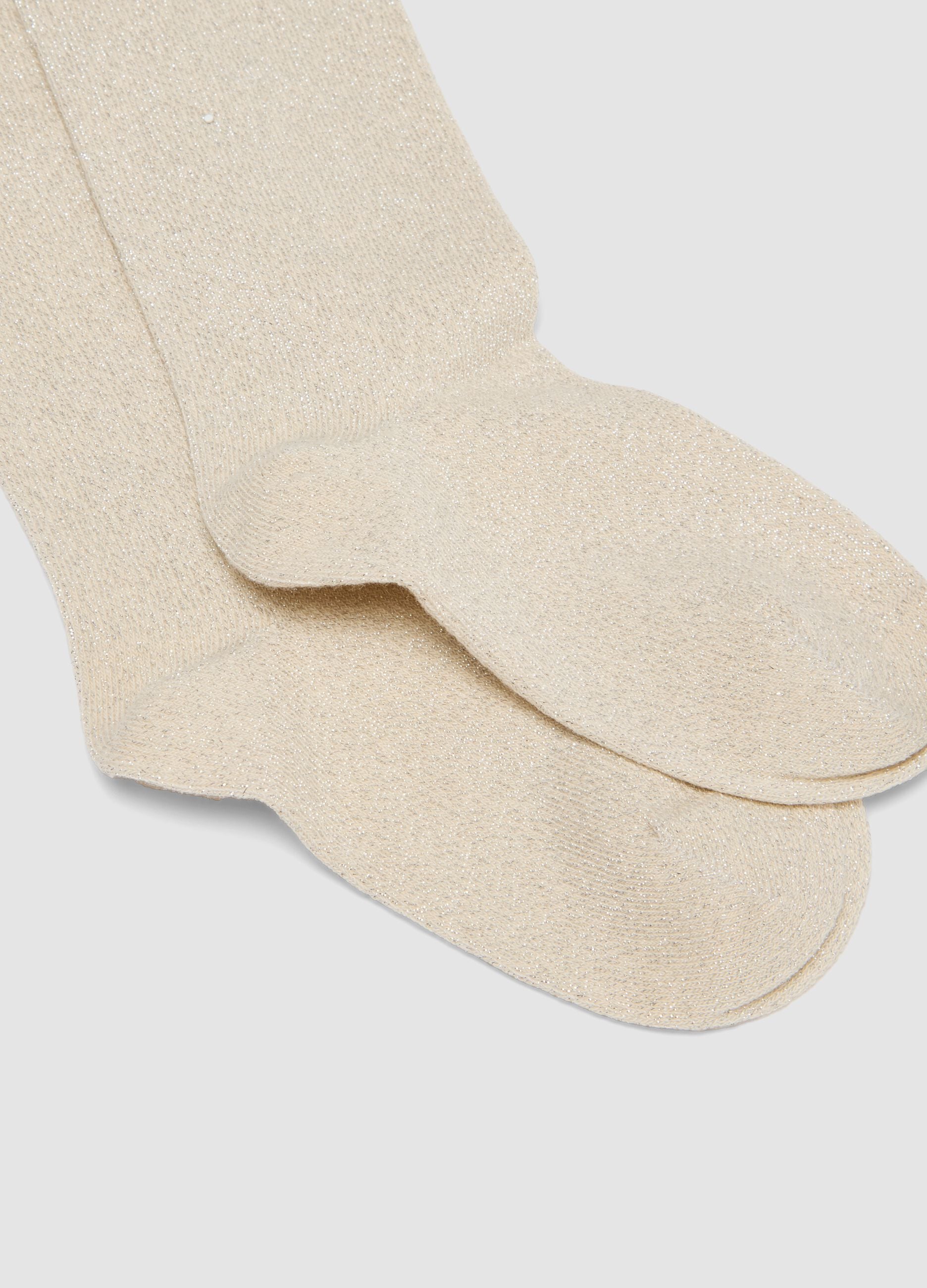 2-pack of multicolour long socks in stretch organic cotton
