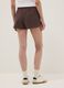 Regular-fit brown cotton-blend shorts with drawstring_2