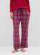 Multicoloured check flannel pyjama trousers - regular fit_1