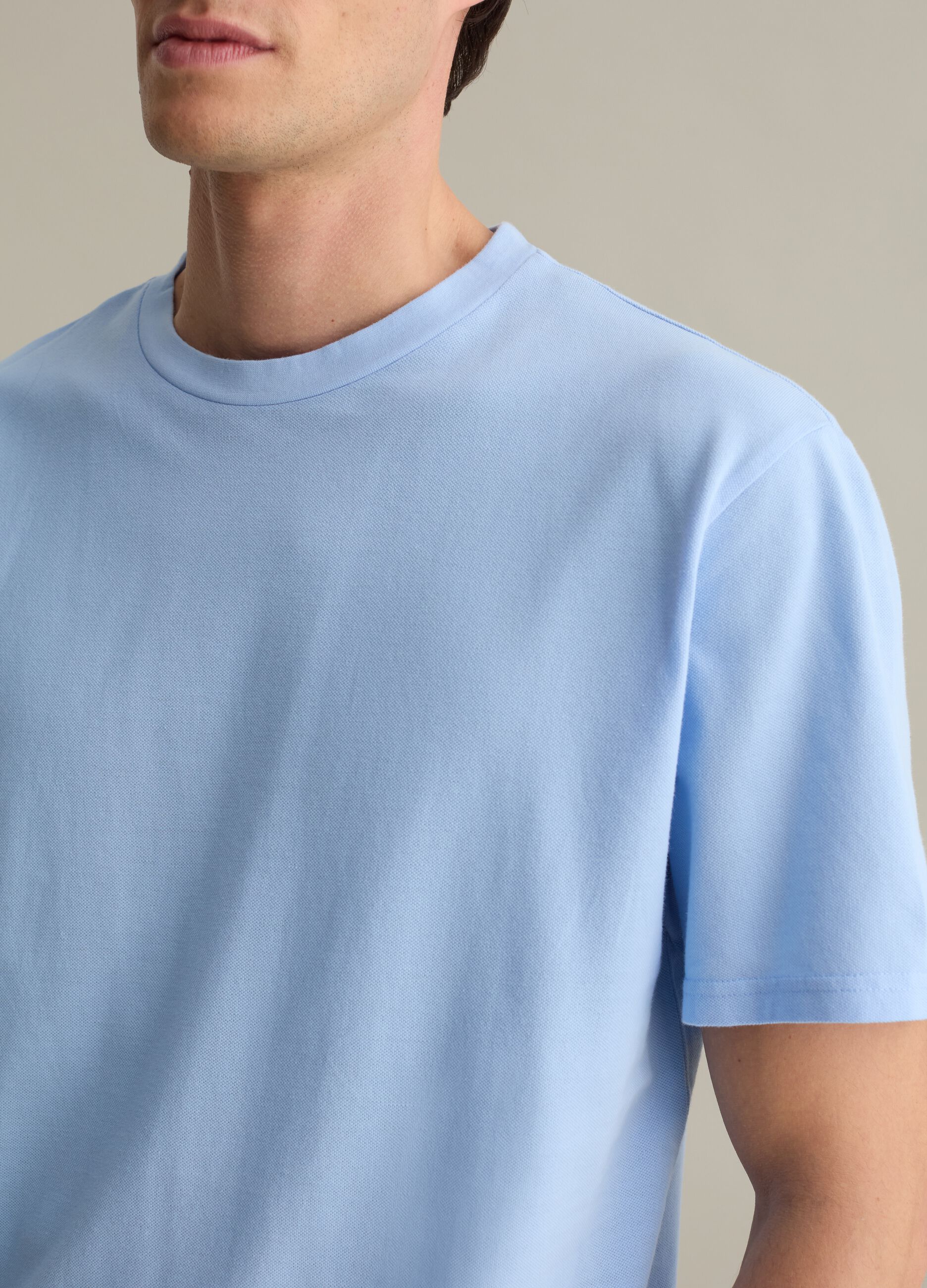 Solid colour cotton T-shirt