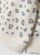 White crew-neck sweatshirt in pure cotton with animal print_2