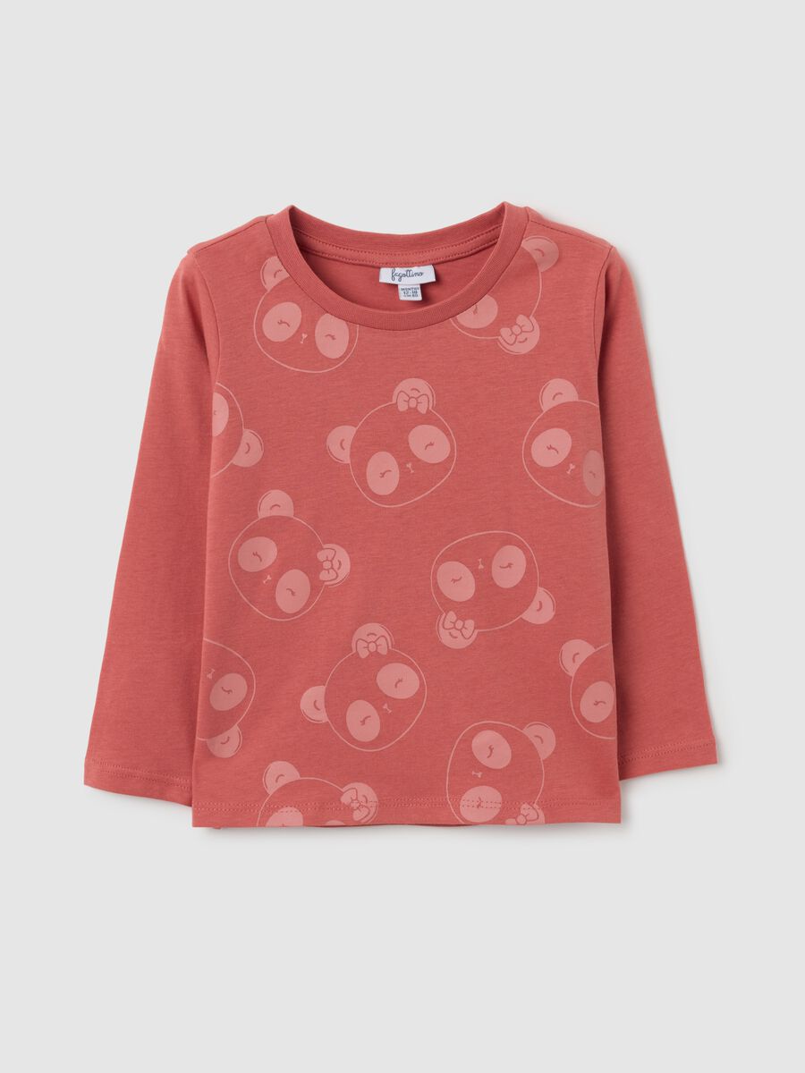 Pink Long-Sleeved Cotton T-Shirt_0