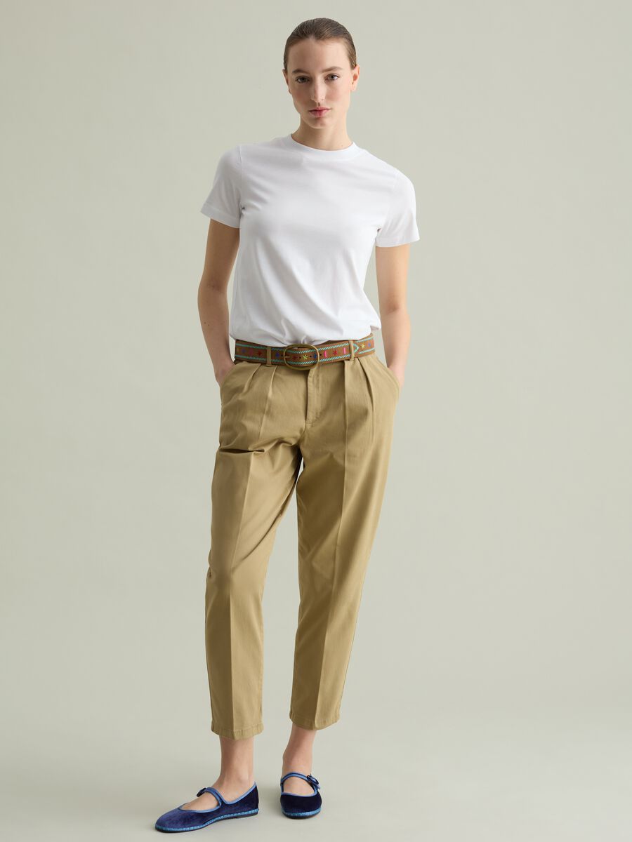 Cotton T-shirt with round neck_1