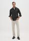 Black pure cotton regular fit corduroy shirt_0