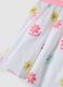 Girls' regular fit skirt with multicolour pure cotton and flowers_3