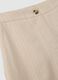 Beige Striped Wide Leg Trousers_5