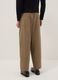 Baggy chino trousers in pure beige cotton_2