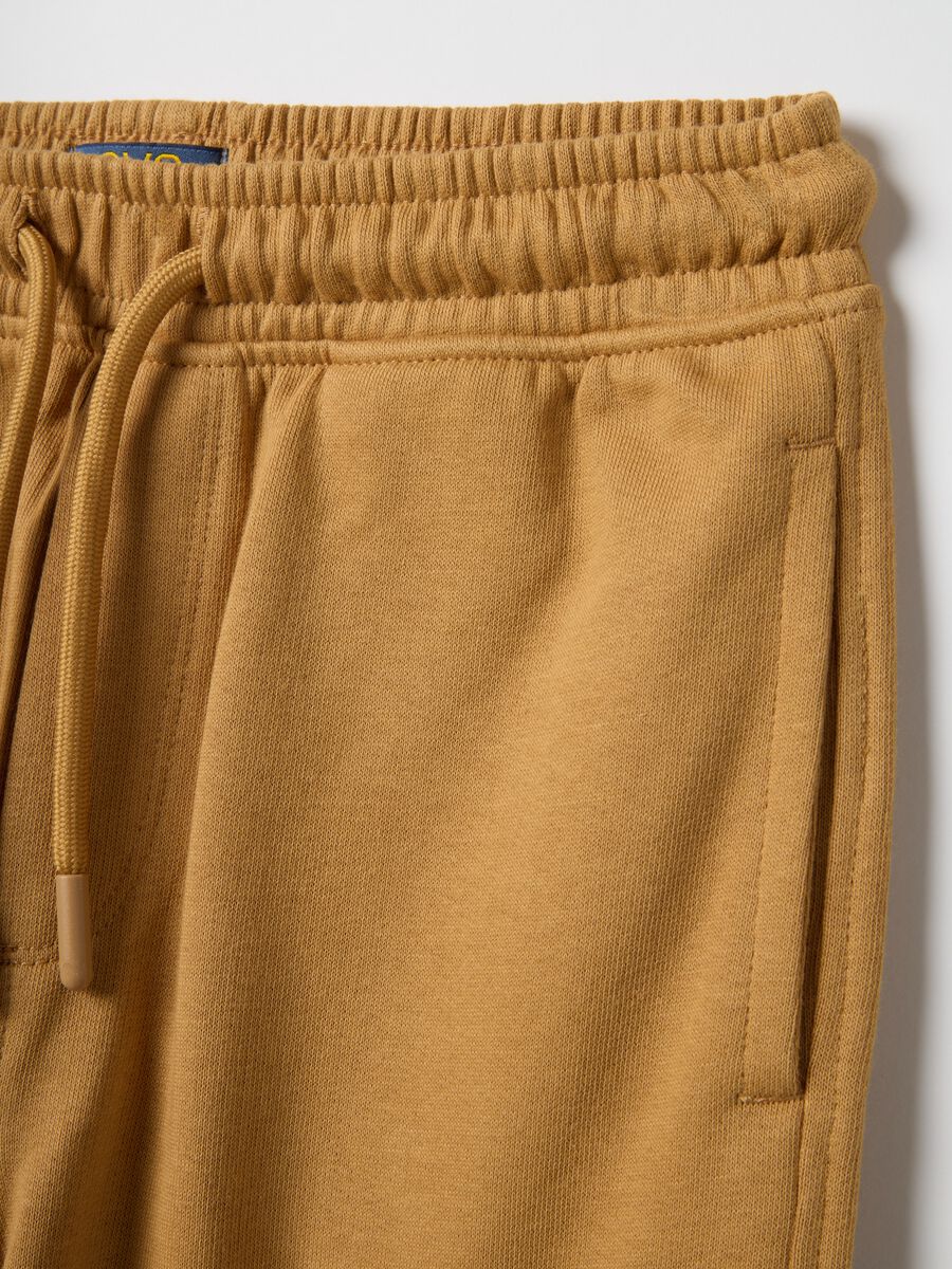 Children's Yellow Jogger Trousers in Pure Cotton Regular Fit_3