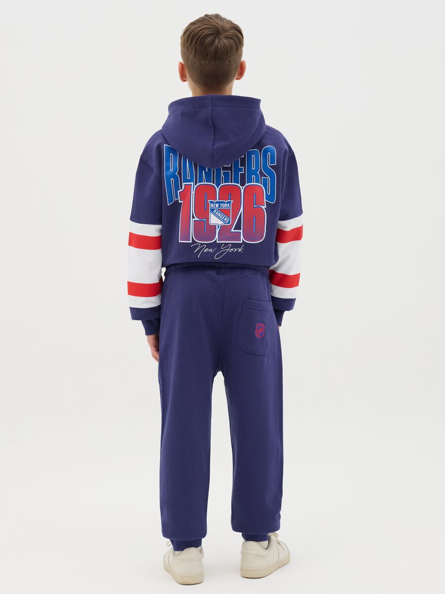 Joggers with drawstring and "New York Rangers" embroidery_3