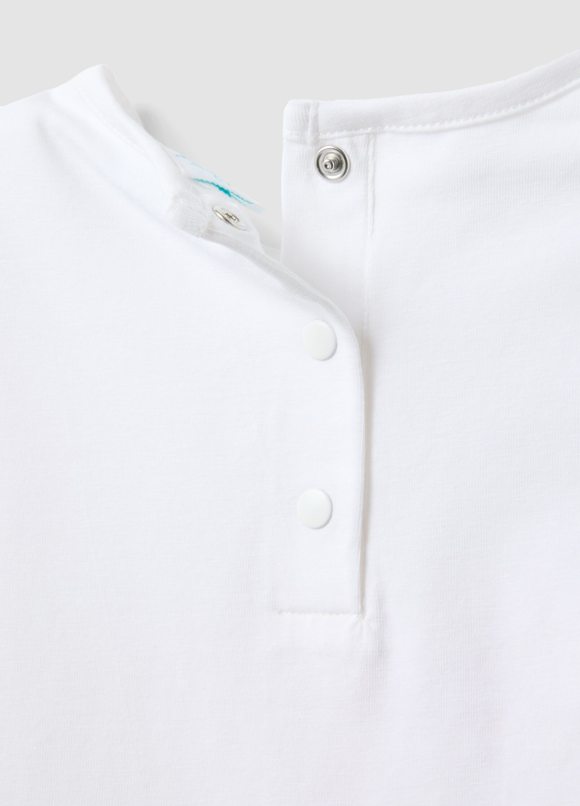 Multicoloured stretch-cotton set for baby girl with Stitch print