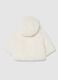 White hooded jacket for newborn girl regular fit_1