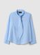 Pure cotton light blue regular fit shirt with bow collar_0