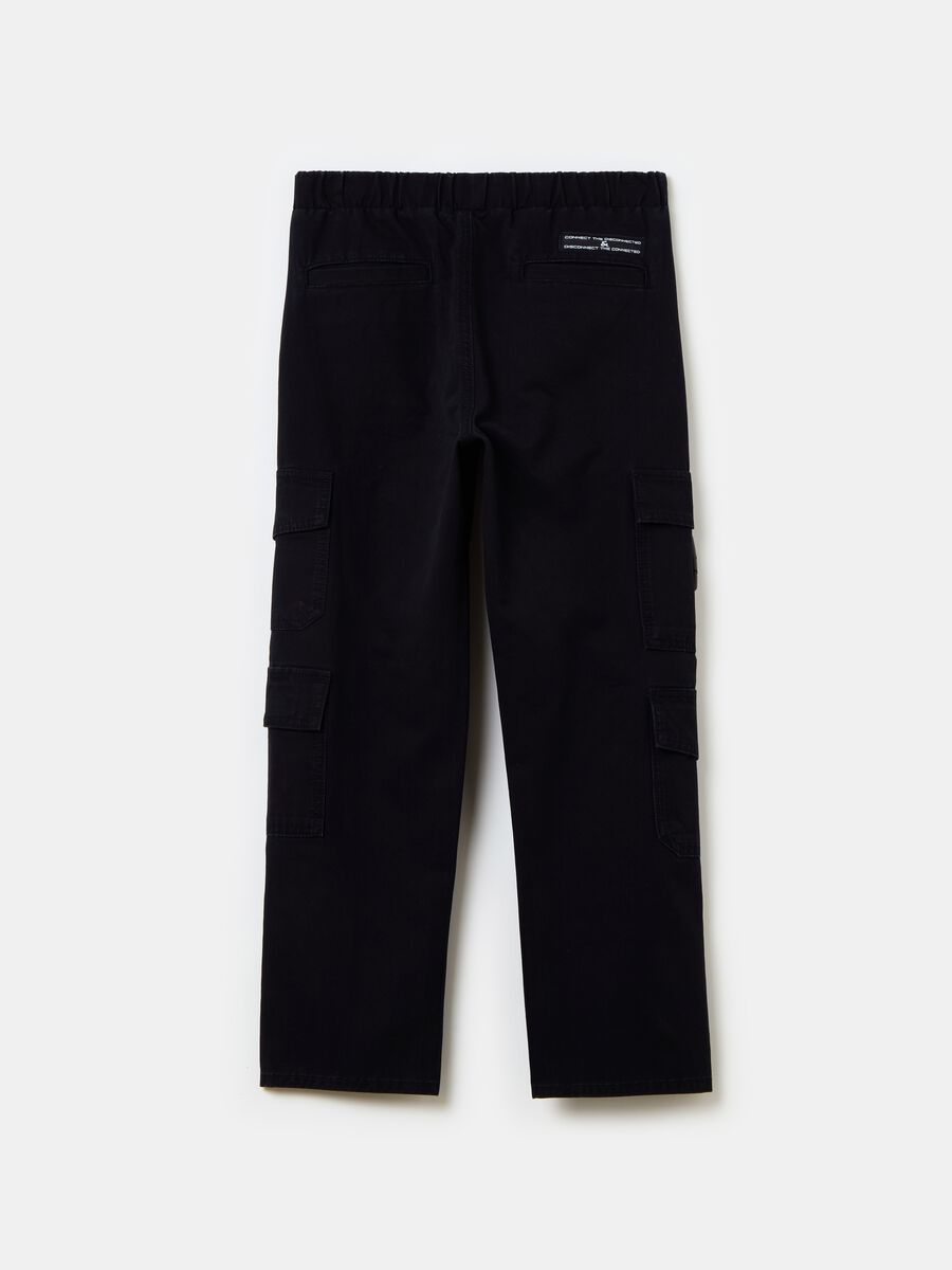 Cargo trousers in cotton twill_1