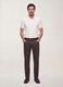 Brown regular-fit stretch cotton twill trousers_0