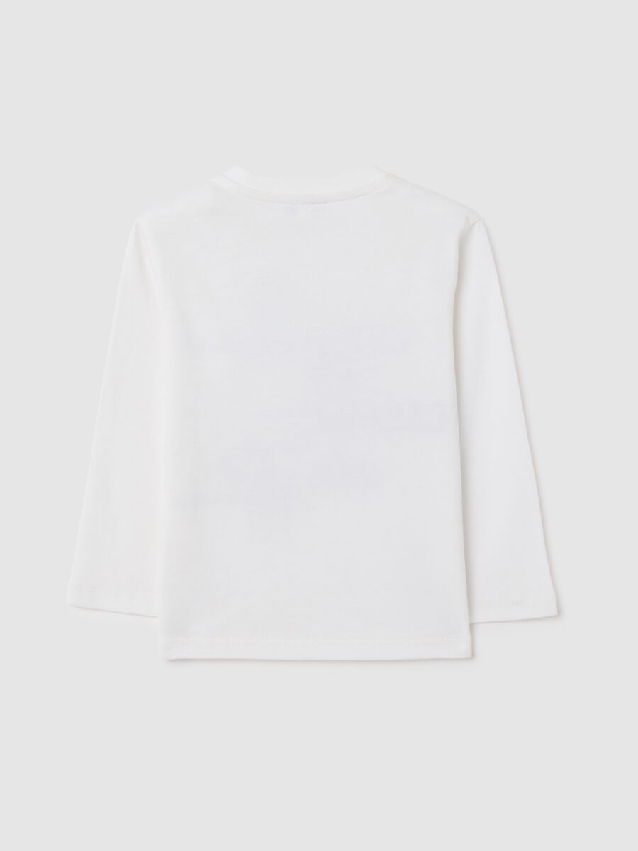 Baby white pure cotton regular fit t-shirt_1