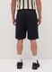 Men's black baggy shorts in 100% cotton_3