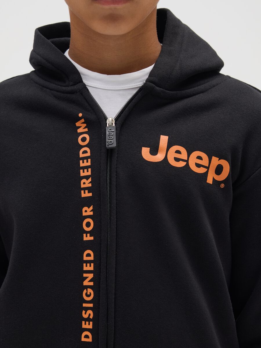 Kids' black regular fit cotton blend hoodie_2