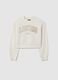 Girls' pure cotton white sweatshirt regular fit_3