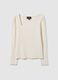 White long sleeve shirt in stretch cotton_4