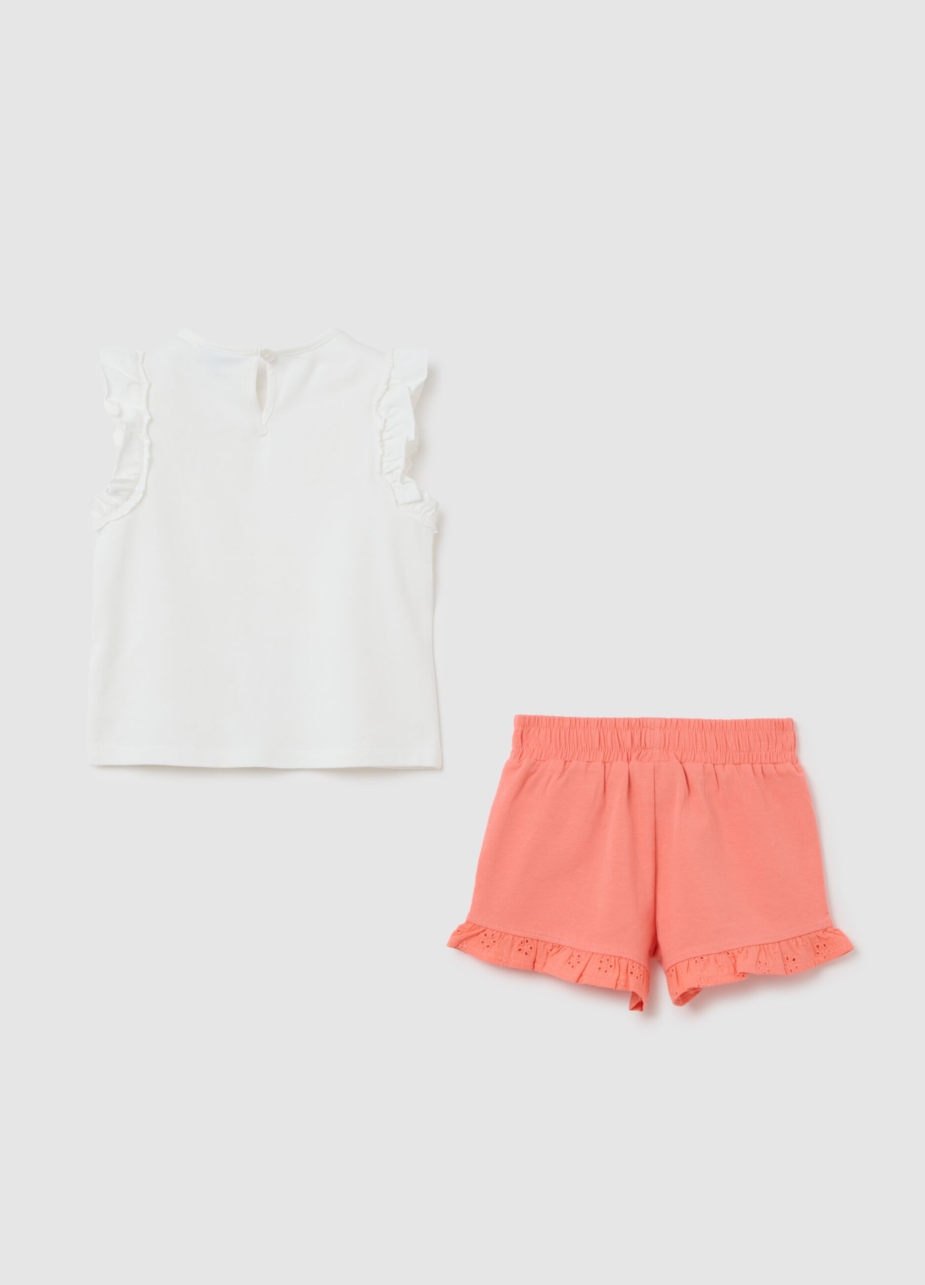 Completo estivo da bambina in cotone multicolor regular fit