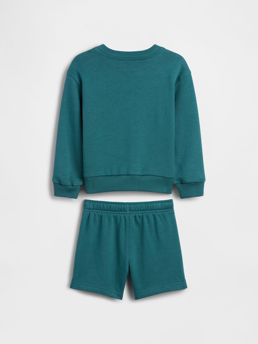 Cotton-blend sweatshirt and shorts set_2