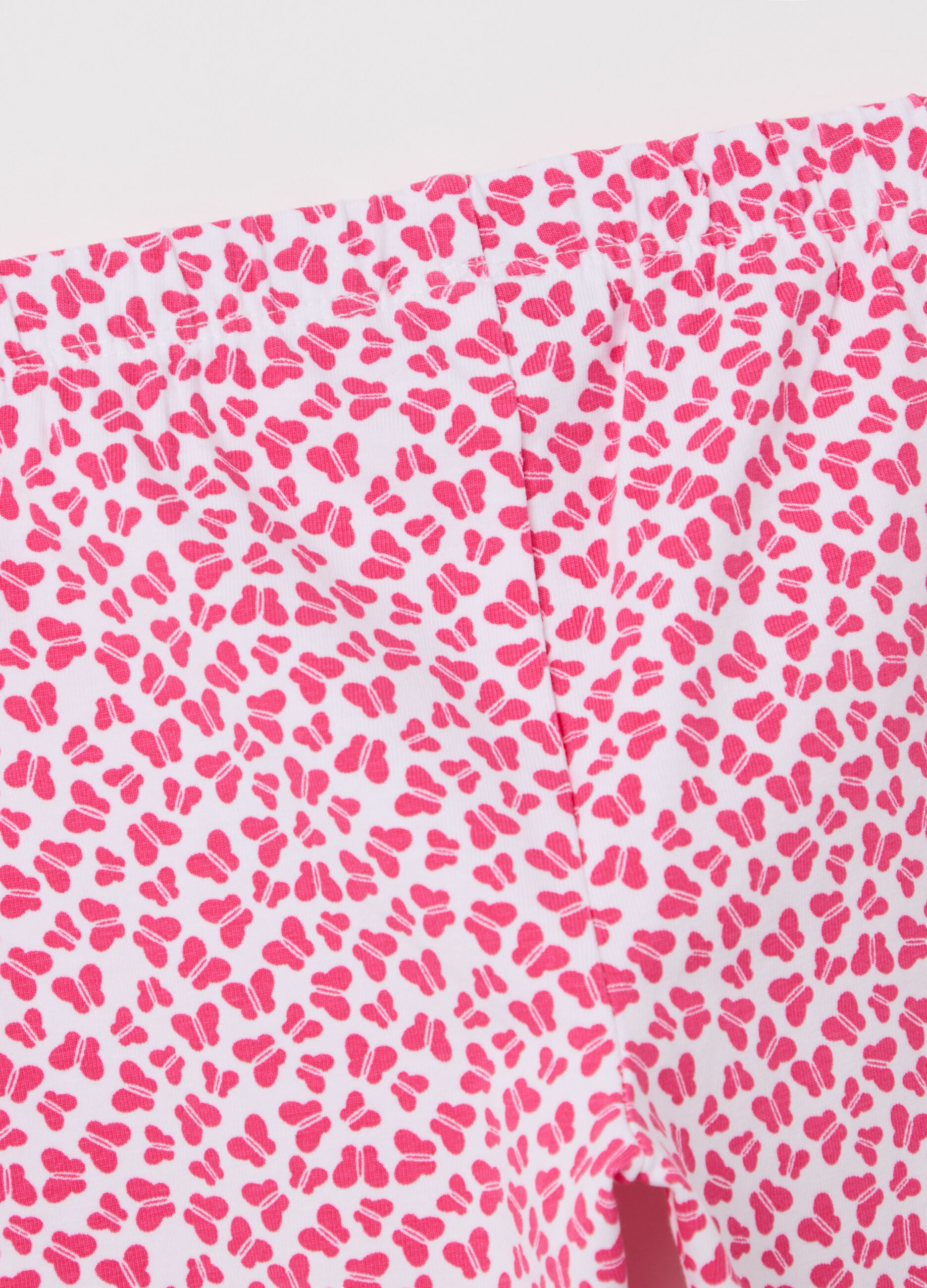 Printed stretch cotton leggings