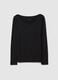 Black Stretch Long Sleeve Top_0